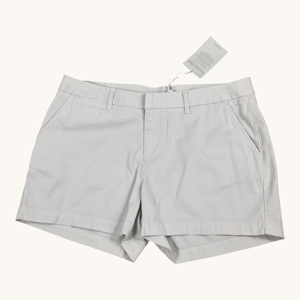 Garnet Hill Shorts Khaki Organic Pima Cotton (10) NWT